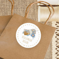 Handmade Country Yarn Craft Knitting and Crochet Classic Round Sticker