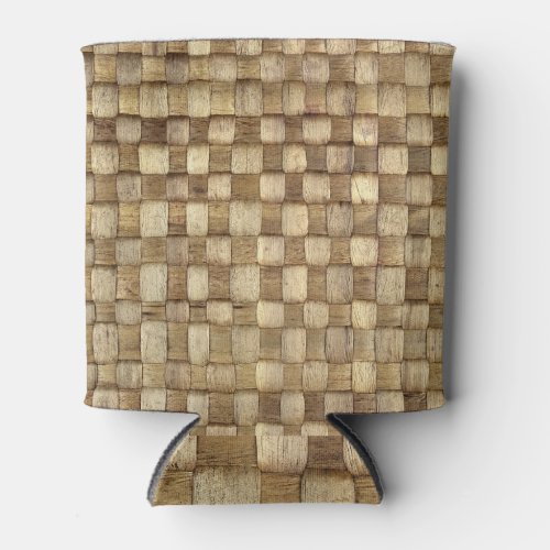 Handmade Craft Basket Seamless Texture Can Cooler