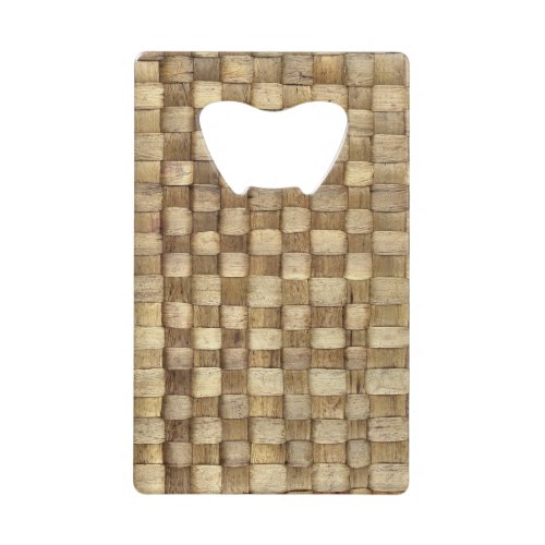 Handmade Craft Basket Seamless Texture Credit Card Bottle Opener