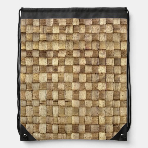 Handmade Craft Basket Seamless Texture Drawstring Bag