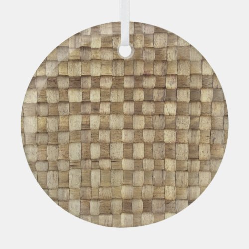 Handmade Craft Basket Seamless Texture Glass Ornament