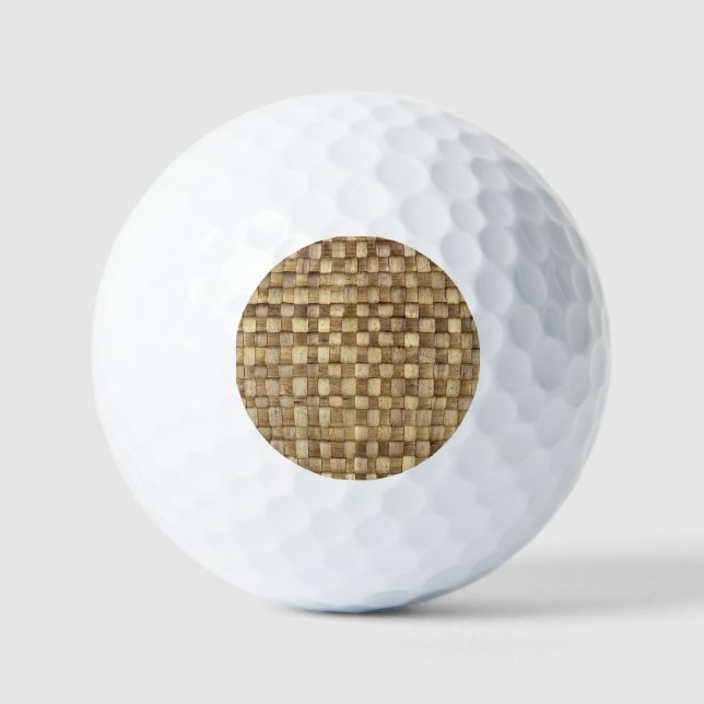 Handmade Craft Basket Seamless Texture Golf Balls (Front)