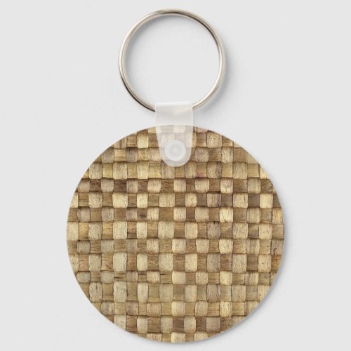 Handmade Craft Basket Seamless Texture Keychain