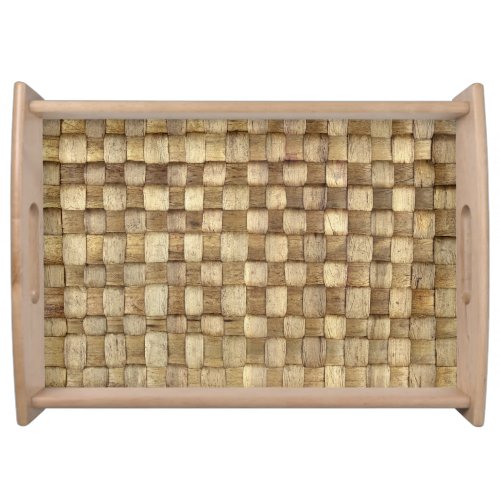 Handmade Craft Basket Seamless Texture Serving Tray