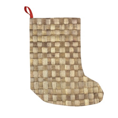 Handmade Craft Basket Seamless Texture Small Christmas Stocking