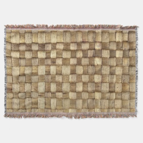 Handmade Craft Basket Seamless Texture Throw Blanket