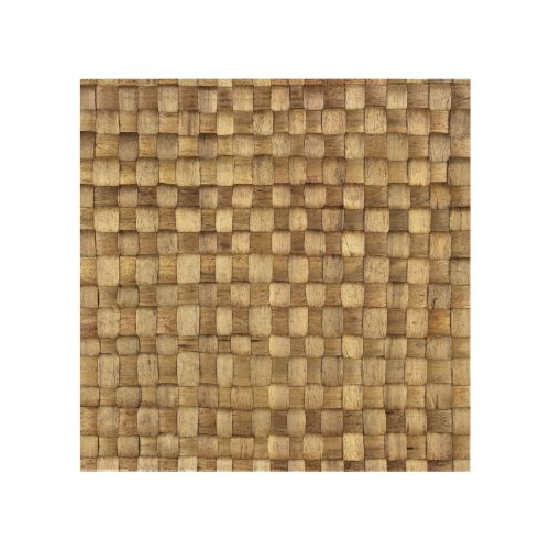 Handmade Craft Basket Seamless Texture Wood Wall Art