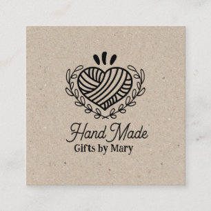 Handmade Craft paper rustic calling card