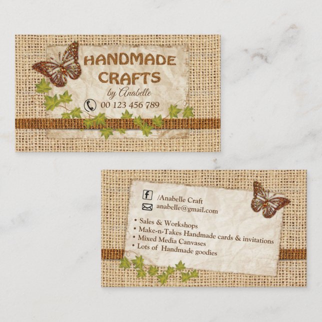 Handmade crafts business card (Front/Back)