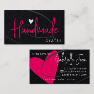 Handmade Crafts Calligraphy Signature Love Heart  Business Card