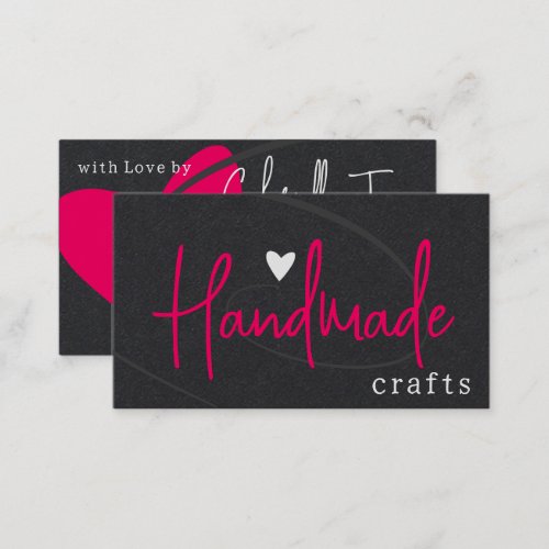 Handmade Crafts Calligraphy Signature Love Heart  Business Card
