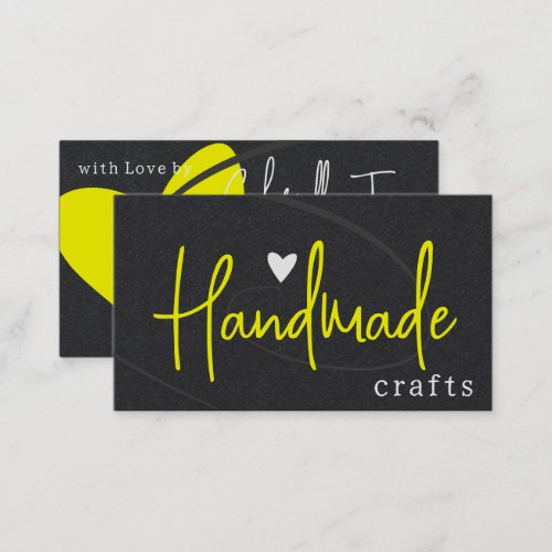 Handmade Crafts Calligraphy Signature Love Heart  Business Card
