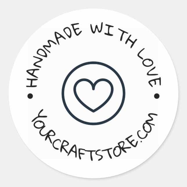 Handmade Crafts Classic Round Sticker (Front)