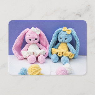 Handmade Crochet Bunnies – Soft Nursery Friends Enclosure Card