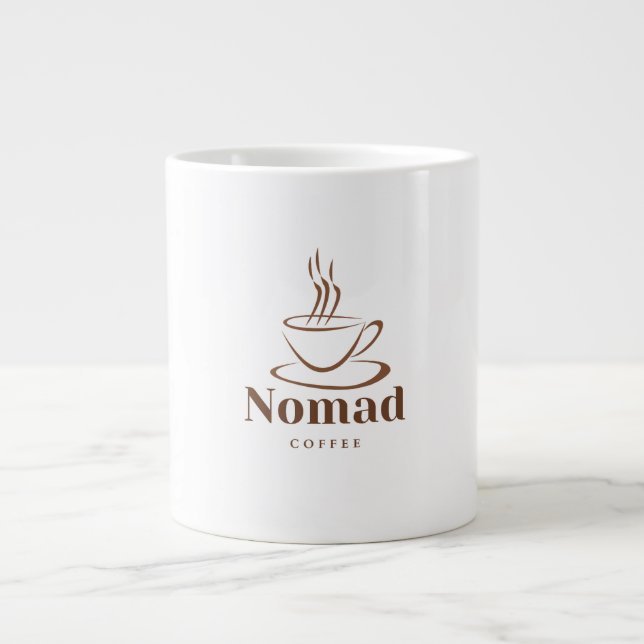 Handmade Design White Mug | Aesthetic Coffee Cup (Front)