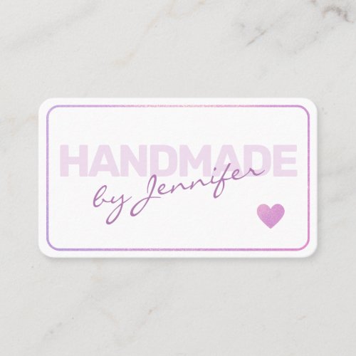 Handmade Elegant Purple Simple Style Heart Glam Business Card