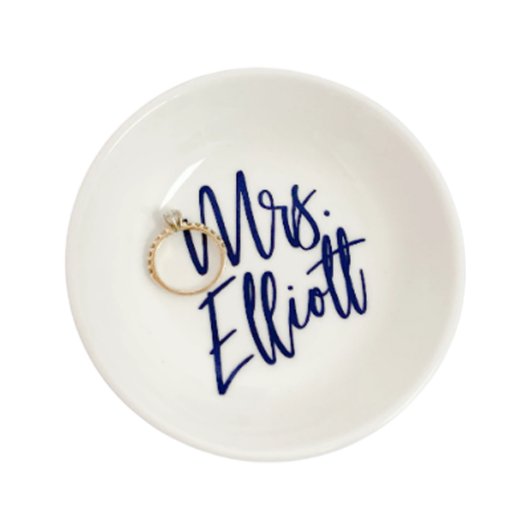 Handmade Engraved Engagement Vanity Tray  (Top)