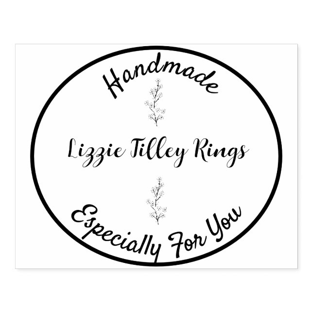 Handmade Especially For You. Editable Rubber Stamp (Imprint)