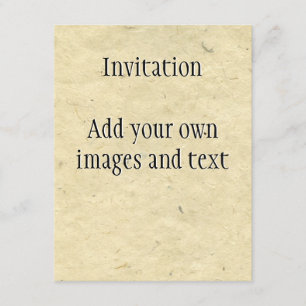 Handmade Fibre Paper Invitation