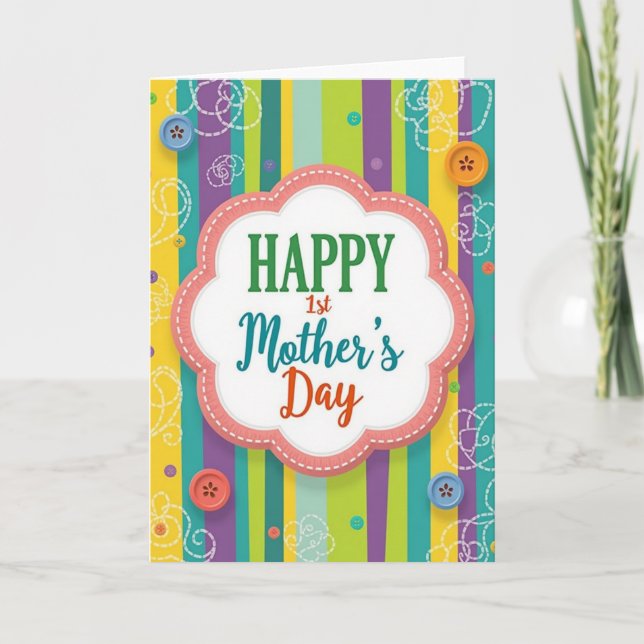 Handmade First Mothers Day Card (Front)