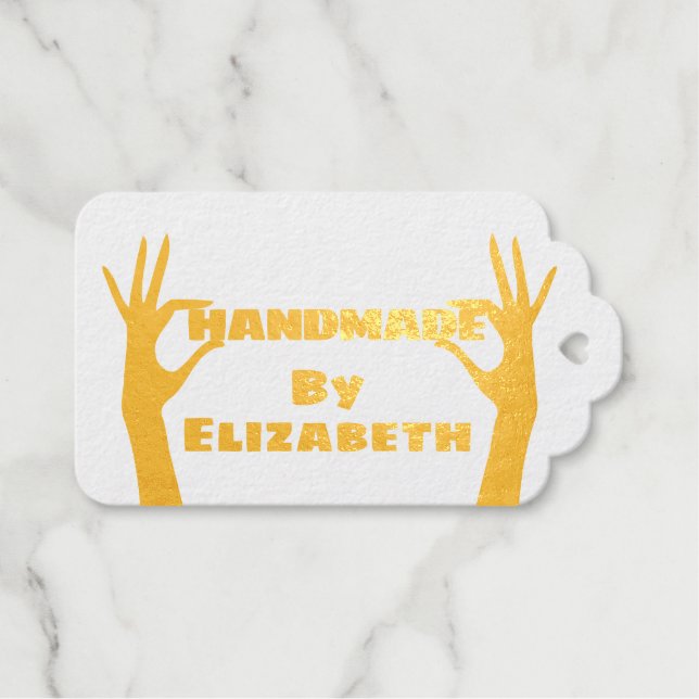 Handmade Foil Gift Tags (Front (Horizontal))
