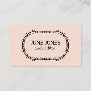 Handmade Font Wonky Text Chic Custom Whimsical Business Card by ShoshannahScribbles at Zazzle