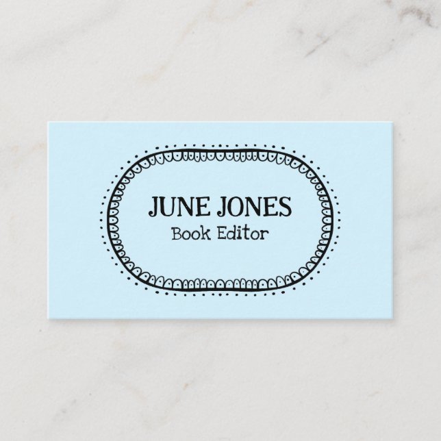 Handmade Font Wonky Text Chic Custom Whimsical Business Card (Front)