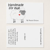 Handmade for Ewe hangtag/ flat giftcard (Front & Back)