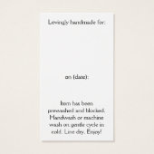 Handmade for Ewe hangtag/ flat giftcard (Back)