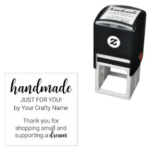Handmade for You by Name Self Inking Rubber Stamp