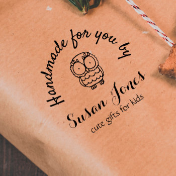 Handmade For You By Personalized Owl Doodle Self-inking Stamp by sallylux at Zazzle