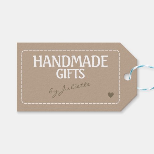 Handmade Gifts Rustic Kraft Paper Thank You Tags