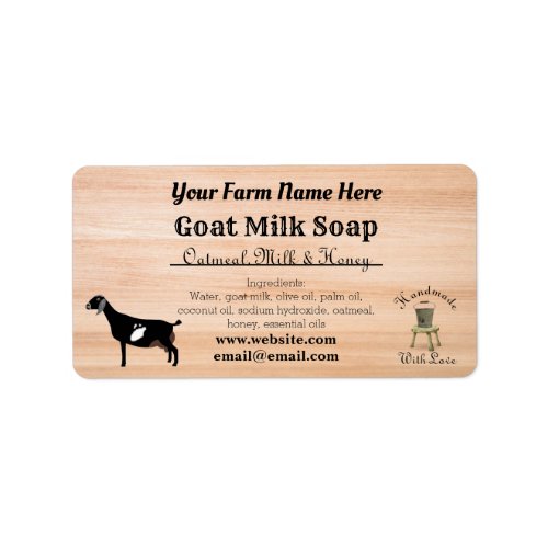 Handmade Goat Milk Soap Label _ Nubian Dairy Goats