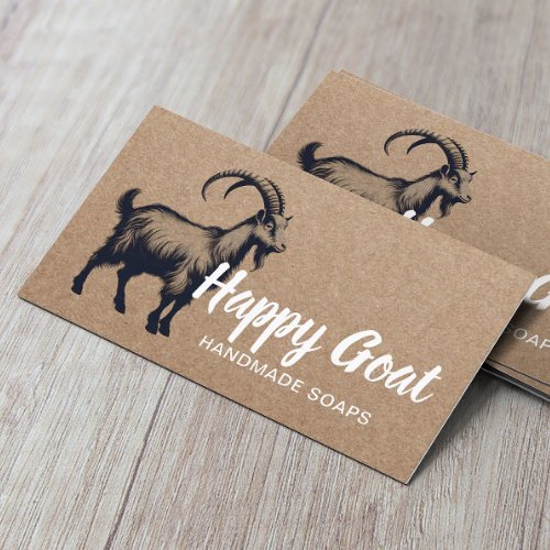 Handmade Goat Milk Soaps Happy Farm Rustic Kraft Business Card