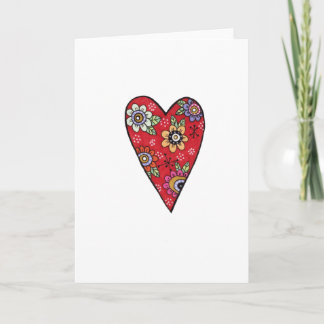 handmade heart holiday card