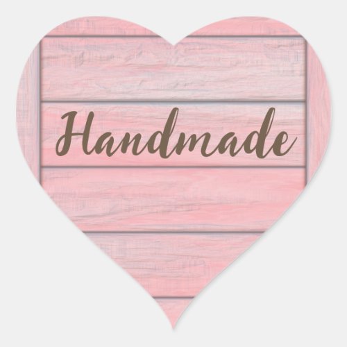 Handmade Heart Shaped Sticker Label