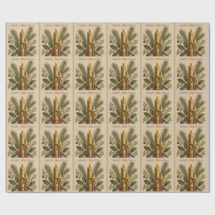 Handmade Heirloom Christmas Quilt design Wrapping Paper