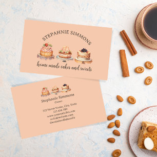 Handmade Homemade Cake Bakery Pastry Vintage Business Card