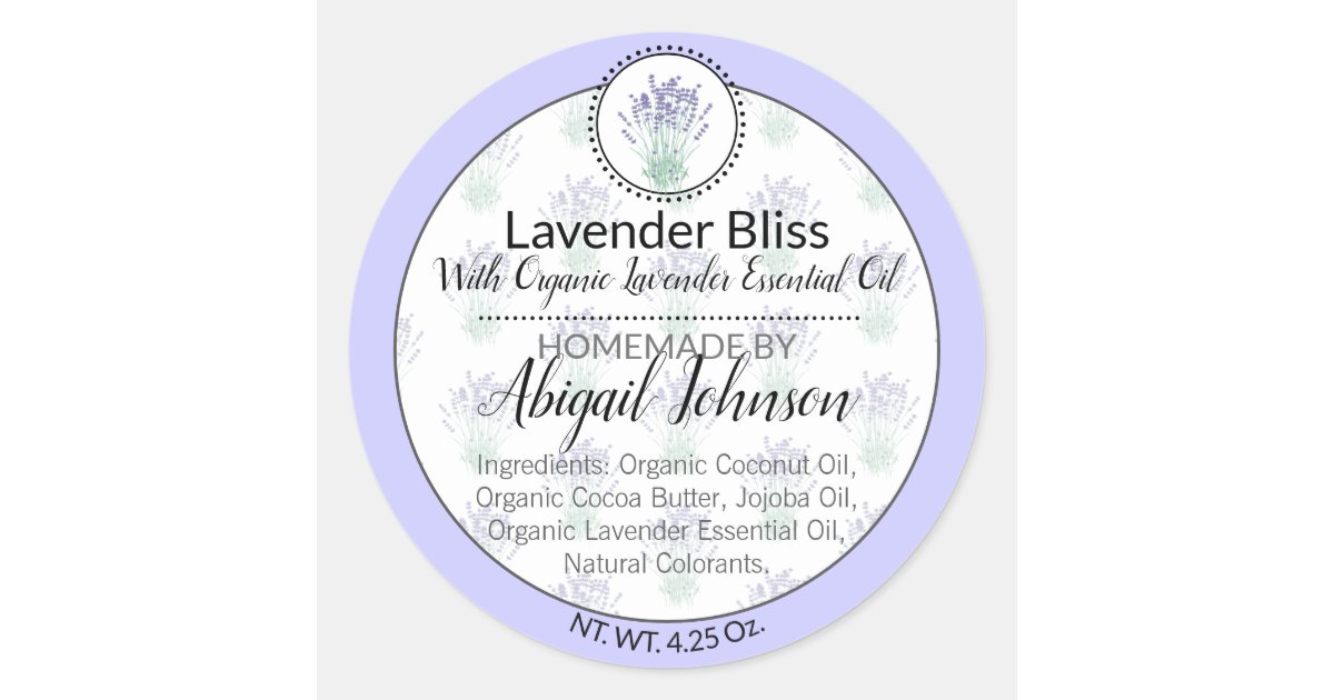 Handmade \ Homemade Lavender Scrub or Soap Label | Zazzle.com