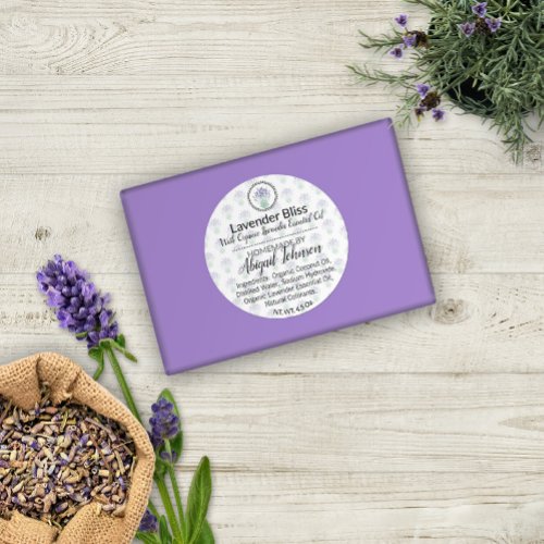 Handmade  Homemade Lavender Scrub or Soap Label