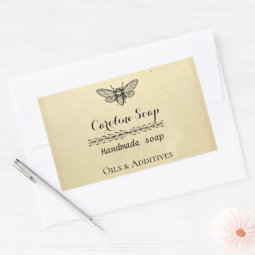 Handmade HONEY BEE Soap lable Rectangular Sticker | Zazzle