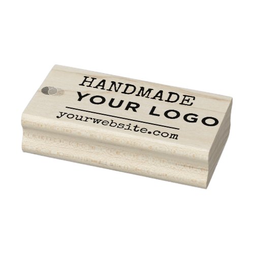 Handmade Horizontal Website Business Logo Custom Rubber Stamp