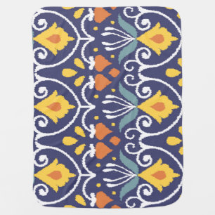 Handmade Ikat: Ethnic Boho Fabric Baby Blanket