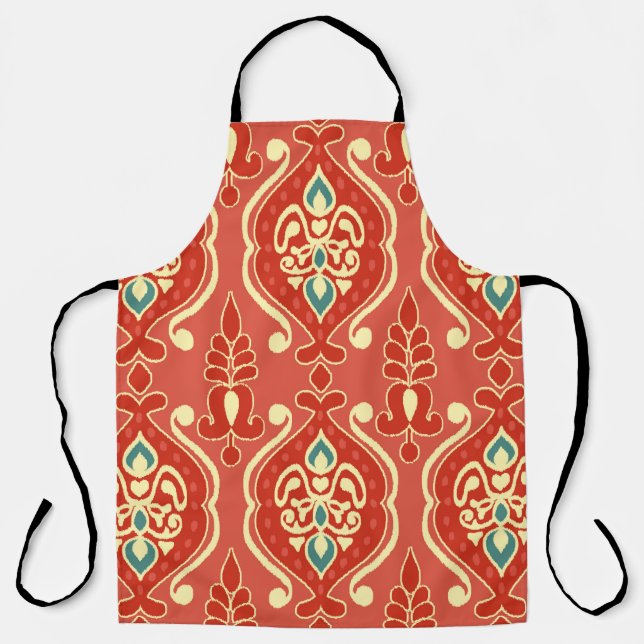 Handmade Ikat fabric. Ethnic seamless pattern. Asi Apron (Front)