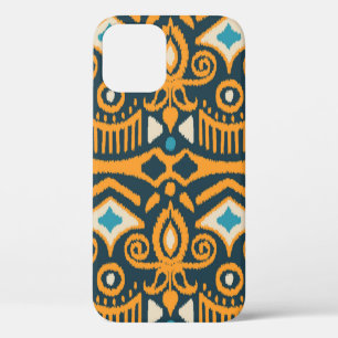 Handmade Ikat fabric. Ethnic seamless pattern. Asi iPhone 12 Case