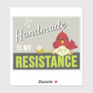 Handmade is My Resistance-Rectangle sticker