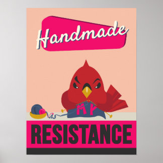 Handmade Is My Resistance – Retro Style Print