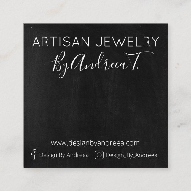 Handmade Jewelry Holder Display Card (Front)