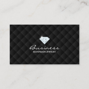 Handmade Jewelry Luxury Dark Diamond Quilted Business Card