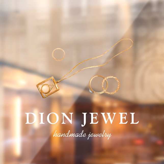  Handmade Jewelry Modern Professional Logo Busines Window Cling (Sheet 2)